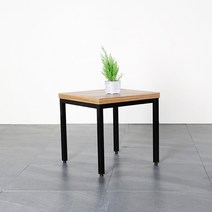 가구컴퍼스 주문제작 심플사각 500 철재다리 낮은 테이블 수납장 렌지대 다용도 선반 좌탁/티테이블, 티크