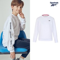 리복키즈 REEBOK 리복키즈 주니어 로고포인트 맨투맨 화이트