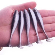 10 개/몫 낚시 Jig 75 미리메터 50 미리메터 Easy 두 번 색 실리콘 인공 미끼 잉어베이스 태클, 70mm 2g, g