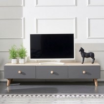 벨리카가구 파파야 거실장 심플한 TV장 1500 티비다이, 파파야 1500 서랍형 거실장_그레이