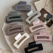 키메라제이 직사각 무광페인트 올림머리 헤어 집게핀 8color (중)