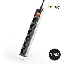 아이정 현대 알루미늄 멀티탭 서버탭 6구 1.5M 전선형, 1개