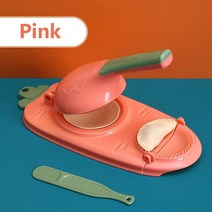 만두틀 반죽 프레스 도구 및 만두 금형 세트 2 In 1 수동 DIY 메이커 국수 가정용 주방 베이킹, 02 Pink