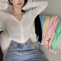 FLI 2022 새로운 선 스크린 얇은 니트 가디건 재킷 여성 의류 봄과 여름의 순수 욕망 ZA-239066