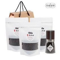 자연담은 통흑후추 80gx3개+그라인더1개 선물세트, 80g, 3개