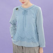 [디얼마미] 엣지 레이스 블라우스 미시옷 빅사이즈 엄마옷 중년 여성 마담