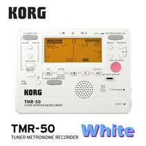 메트로놈 KORG TMR50 튜너 레코더 TM50 콤보 튜너 관악기 기타 우쿨렐레 및 피아노 키보드 악기에 사용, TMR50- 화이트