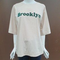 시에로 와끼겹단작 BROOKLYN 프린트 티셔츠 SF2TSF130IV