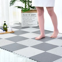 봄햇살 다용도실바닥 베란다 세탁실 건식화장실 물빠짐 욕실미끄럼방지 매트 10장 20장, 8개, 화이트