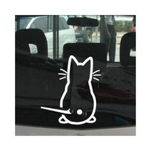 자동차 고양이 후미 와이퍼 스티커 튜닝 데칼, 화이트 DC004359
