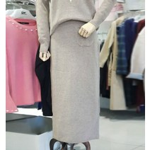 엘스파노 여성 포켓 롱 니트스커트_DMQS401