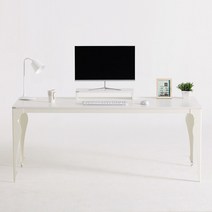 다가구 뉴베르디 1800 x 800 컴퓨터 책상 노트북 거실용 식탁, 블랙+아이보리(상판):아이보리(프레임)