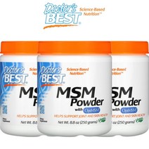 닥터스베스트 MSM 3000mg 옵티 엠에스엠 opti 식물성 식이유황 분말 250g 3통, 3개