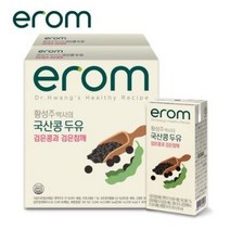 이롬 황성주 국산콩 검은콩과검은참깨 두유 190mlx32팩, 190ml, 32개