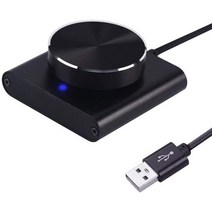 서피스다이얼 usb볼륨컨트롤러 USB 컴퓨터 볼륨 컨트롤러 멀티미디어 PC 스피커 Windows 8/10/XP/ Mac OS, 01 Black
