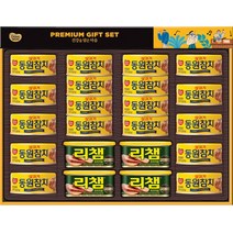 [동원] 참치선물세트 건강한 5호 + 선물용가방/참치18개+리챔4개, 1세트