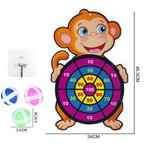 유아장난감 신생아 블럭 퍼즐 놀이 어린이 장난감 소년 소녀 3-12 세 동물 다트 보드 스티커 공 스포츠 야외 게임 파티 재미 있은 크리스마스 선물, [11] Monkey