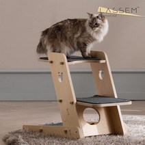 모넬로 자작나무 원목 고양이 오리 캣타워 기본형 GOCT1963, 단품