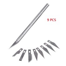 미끄럼 방지 금속 칼 공예 작품 절단 블레이드 DIY 조각 스텐실 득점 취미 끌 모델 수리, 07 9 pcs