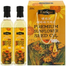 프리미엄 해바라기씨유(500mlx2P)유리병, 500ml+500ml, 500ml