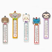 동물 온도계 만들기 키트 우드 팬시 아닐로그 캐릭터 온도 측정 실내 벽걸이 장식 어린이 유아 DIY 재료, 수달(이벤트)