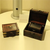 빈티지 인테리어 우드박스 나무 보석함 수납 보관함 북유럽풍 앤틱, 중(M)