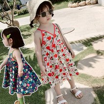[앙디] O원피스 플라워랩 (O541)_(아동복 유아복 여아용 여름원피스 여아의류 시원한원피스 체크원피스 나시원피스 린넨원피스)