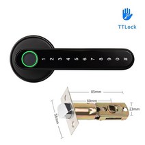 TTLock APP 스마트 와이파이 원격 제어 지문 잠금 생체 인식 암호 코드 도어 잠금 기계 키, 01 Without gateway