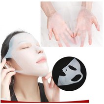 임산부마스크팩 2세트 얼굴 비닐팩 거즈 얇은 자극없는 좁쌀팩 피부속당김 보습, 다회용 실리콘 마스크커버팩 2개