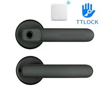 지문자물쇠 안전고리 사물함자물쇠 스마트 도어 잠금 전자 홈 지문 TTlock 키 앱 해제 실내 사무실 나무, 06 ttlock black G2_01 60-70mm