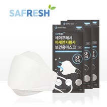 세이프레시 KF94 국산마스크 미세먼지황사 보건용마스크 KF94 흰색 대형 50매 개별포장, 흰색(화이트)