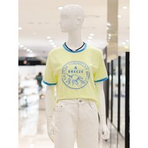 ab.f.z [ab.f.z] 원형프린팅배색반팔티셔츠 (KSX2QK33D)