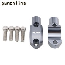 MT-15 XJR1300 TDM 900 BWS125 SMX155 마스터 실린더 고정 미러 마운트 22mm 핸들 바 포지티브 및 네거티브 스레드, Grey logo XJR