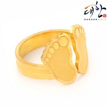 [대한골드]순금 아기 발바닥 돌반지 3.75g 돌잔치 선물