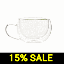 루시드랩 이중 내열 홈카페 유리컵 허브티 1개, 투명 260ml 1개