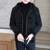 아우터 모직 남성 가을 겨울 레저 자켓 트렌디짧은 남자후드코트