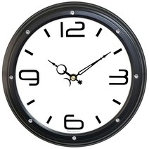 글리터 무소음 벽걸이시계 250mm, 블랙(8202o)