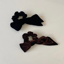 주얼리티 벨벳 리본 곱창 스크런치