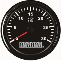 타코메타 타코미터 디젤 엔진 자동차 트럭 해양 보트 게이지 85mm 9-32V 디지털 시간 계 0-3000RPM, 01 BN