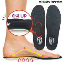 천연라텍스 평발 아치 깔창 족저근막 발바닥 통증 뒤꿈치 쿠션 작업화 군화 군용 군대 깔창, L(270mm~285mm)