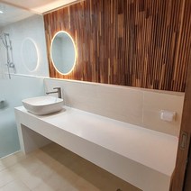 친환경 우드 원목 템바보드 편백 루바 템파보드 침대헤드 아파트 리모델링 셀프 인테리어, 와이드(긴사각) - 120x2440mm, 월넛집성