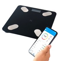 스마트 체중계 가정용인바디 블루투스체중계 비만도 BMI 측정기 체지방 근육량 체성분분석기, 화이트, 화이트