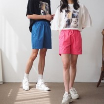 여자 남자 공용 4부(스판) 5부(면) 워싱 밴딩반바지 ( 26~38인치 )