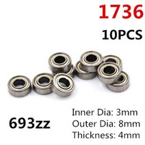10Pcs MR62ZZ MR83 693ZZ 금속 차폐 정밀 볼 베어링 미니 베어링 도매, C, 03 C