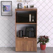 힘찬리빙 톰 600 전자레인지 선반 수납장 밥솥 다이, 톰 600 오픈 렌지대, 멀바우