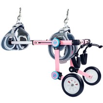 강아지 휠체어 뒷다리 마비 노령견 무릎 보조기 관절, XS 핑크 럭셔리