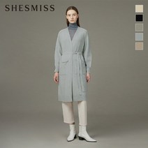 쉬즈미스 벨티드 브이넥 롱 니트 가디건_SSKCDL42510