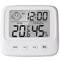 필즈굿아이템 베이비 디지털 온습도계 백라이트형, 화이트