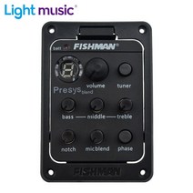품질 fishman presys 301 mic blend dual mode preamp eq 튜너 기타 픽업 비트 보드 with soft piezo