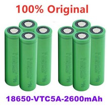 1-10PCS 100% 높은 드레인 VTC5A 18650 배터리 리튬 이온 용량 2600mAh 손전등 헤드 라이트 소니, 01 3.7 볼트_04 4 PCS Battery